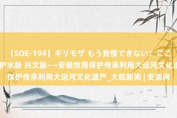 【SOE-194】ギリモザ もう我慢できない！ここでエッチしよっ Ami 护水脉 兴文脉——安徽效用保护传承利用大运河文化遗产_大皖新闻 | 安徽网