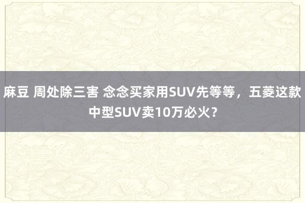 麻豆 周处除三害 念念买家用SUV先等等，五菱这款中型SUV卖10万必火？