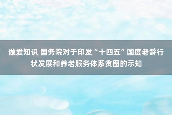 做爱知识 国务院对于印发“十四五”国度老龄行状发展和养老服务体系贪图的示知