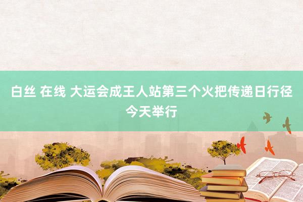 白丝 在线 大运会成王人站第三个火把传递日行径今天举行